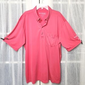 G Mac By Kartel Polo Shirt Golf Mens Large Pink Pocket Stoney Cup 2004 Patch